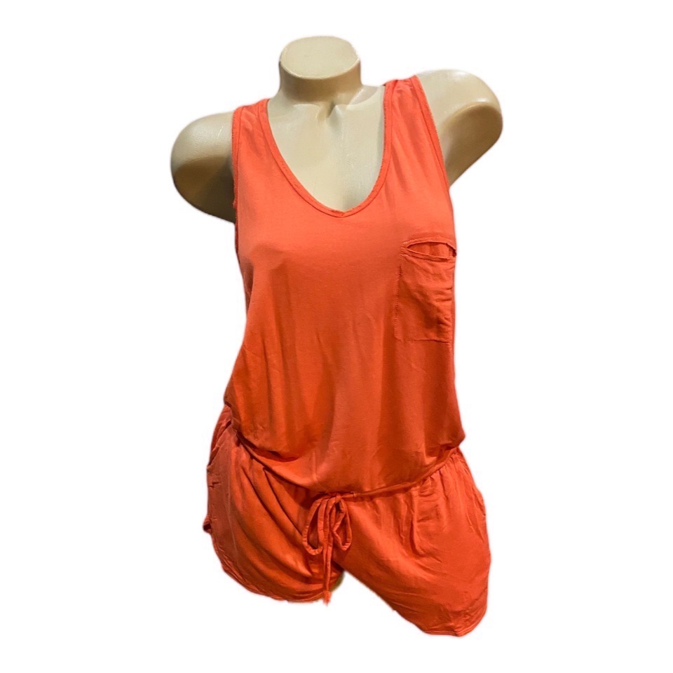 Lamade Picnic Romper Orange Medium Nwt New Reg $106